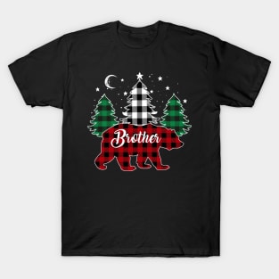 Brother Bear Buffalo Red Plaid Matching Family Christmas T-Shirt